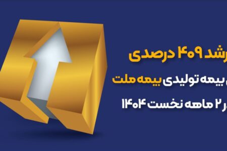 رشد ۴۰۹ درصدی حق‌بیمه تولیدی بیمه ملت در ۲ ماهه نخست ۱۴۰۴